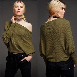 Free People Drippy Thermal Mercury Tee